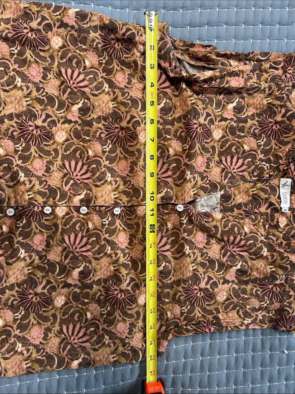 Carve Designs Floral Sleeveless Button Blouse in Brown and Pink - Picture 3 of 7